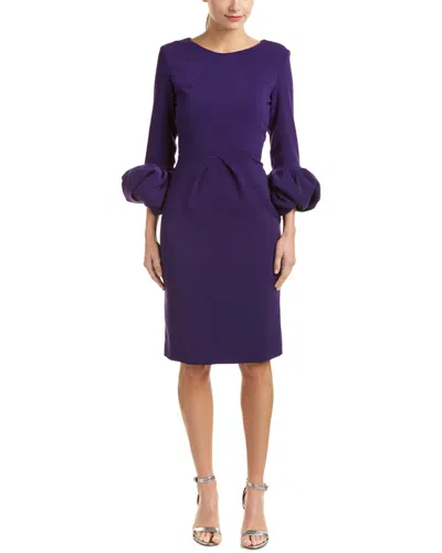 Issue New York Puffed Sleeve Cocktail Dress In Purple