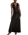 Issue New York Satin Maxi Dress In Black