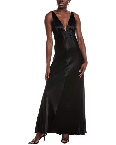 Issue New York Satin Maxi Dress In Black