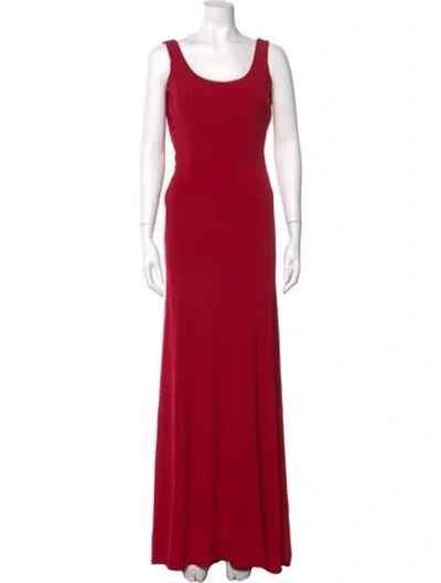 Pre-owned Issue New York Scoop Neck Long Dress In Red