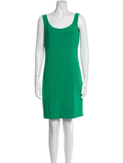 Pre-owned Issue New York Scoop Neck Mini Dress In Green
