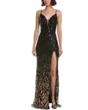 Issue New York Sequin Gown In Black