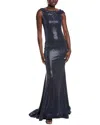 Issue New York Sequin Gown In Blue