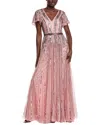 Issue New York Sequin Gown In Pink