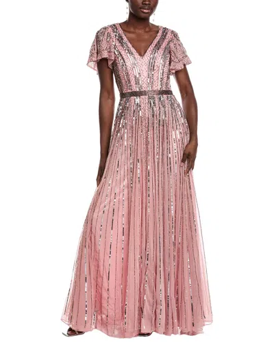Issue New York Sequin Gown In Pink