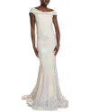 Issue New York Sequin Gown In White