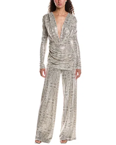 Issue New York Sequin Jumpsuit In Gray