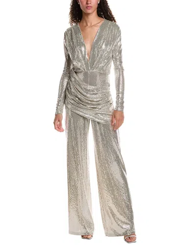 Issue New York Sequin Jumpsuit In Silver