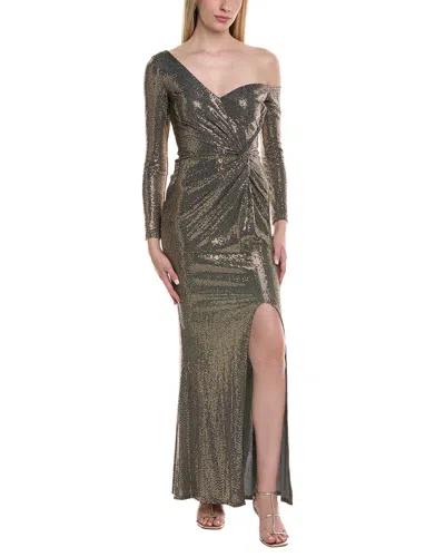 Issue New York Sequin Maxi Dress In Brown