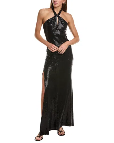 Issue New York Sequin Maxi Dress In Balck Sq