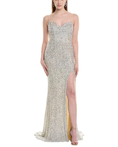Issue New York Sequin Maxi Dress In Transparent