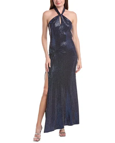 Issue New York Sequin Maxi Dress In Navy Sq
