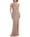 Issue New York Sequin One-shoulder Maxi Dress In Neutral