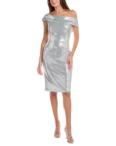 Issue New York Sequin Sheath Dress In Gray