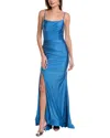 Issue New York Shirred Maxi Dress In Blue