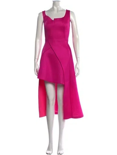 Pre-owned Issue New York Silk Midi Length Dress In Pink