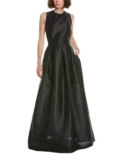 Issue New York Silk-blend Gown In Black