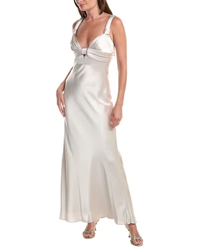 Issue New York Sleeveless Solid Maxi Dress In White