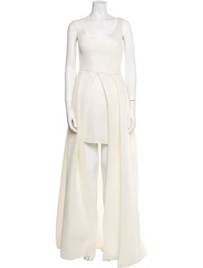 Pre-owned Issue New York Square Neckline Long Dress In Neutral