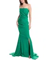 Issue New York Strapless Gown In Green