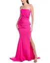 Issue New York Strapless Gown In Pink