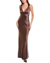 Issue New York Strappy Gown In Brown