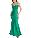 Issue New York Strappy Gown In Green