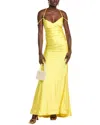 Issue New York Strappy Gown In Yellow