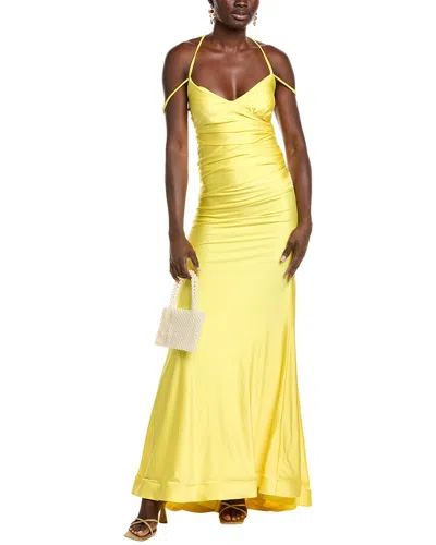 Issue New York Strappy Gown In Yellow