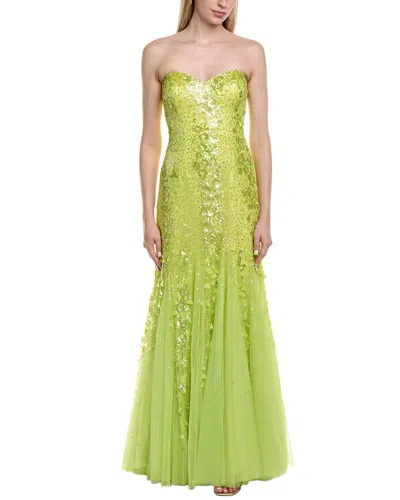 Issue New York Tulle Sequin Maxi Dress In Yellow