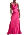 Issue New York Twisted Back Gown In Pink