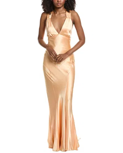 Issue New York Velvet Gown In Orange