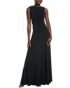 Issue New York Wrap Bodice Gown In Black