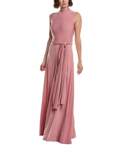 Issue New York Wrap Bodice Gown In Pink