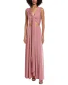 Issue New York Wrap Bodice Gown In Pink