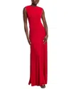 Issue New York Wrap Bodice Gown In Red
