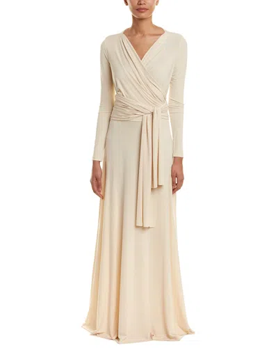 Issue New York Wrap Gown In Neutral