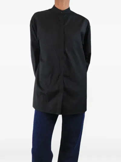 Pre-owned Issue Twelve Band-collar Shirt In Black
