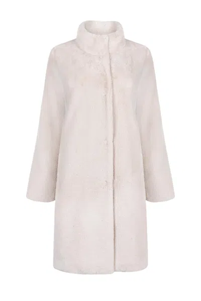 Issy London Women's Neutrals Bette Coat Vegan Faux Soft Pile Fur Mink In Brown