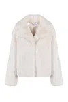 Issy London Women's Neutrals Loren Jacket Vegan Luxe Soft Faux Fur Cream In White