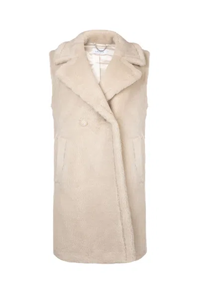 Issy London Women's Neutrals Rita Longline Gilet Natural Stone