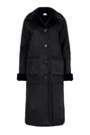 Issy London Women's Nicole Maxi Coat Vegan Faux Shearling  Jet Black In Black
