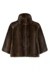 Issy London Women's Trinny Cropped Faux Fur Jacket Brown In Brown