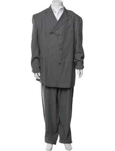 Pre-owned Istante By Versace Vintage 1990's Two-piece Suit In Gray