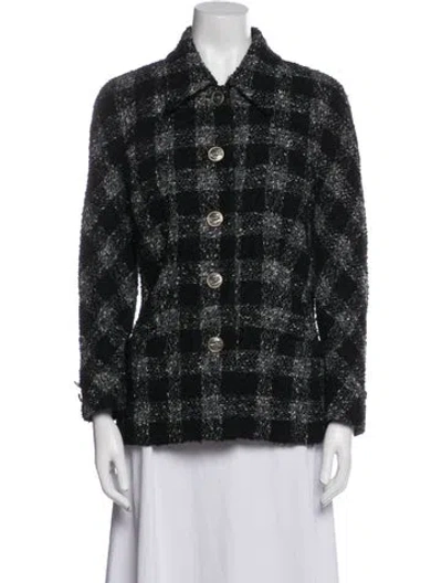 Pre-owned Istante By Versace Vintage 1994 Jacket In Black