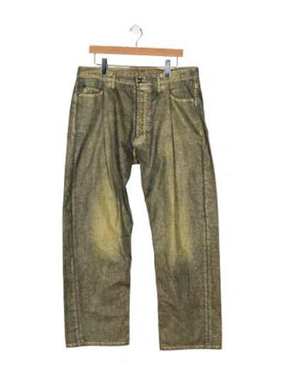 Pre-owned Iswas Straight-leg Jeans In Green