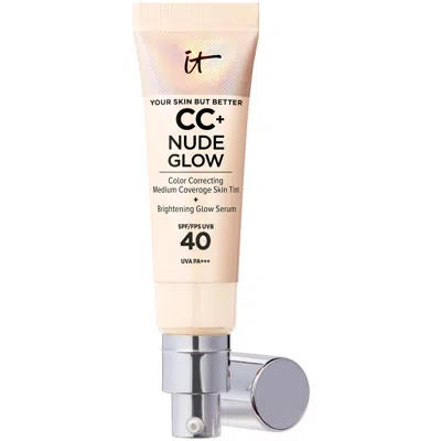 It Cosmetics Cc+ And Nude Glow Lightweight Foundation And Glow Serum With Spf40 32ml (various Shades) - Fair Ivor In Fair Ivory