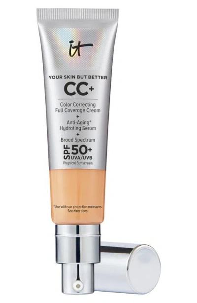 It Cosmetics Cc+ Color Correcting Full Coverage Cream Spf 50+ In Medium Tan