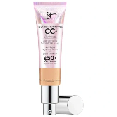 IT COSMETICS CC+ CREAM ILLUMINATION WITH SPF 50+ MEDIUM TAN 1.08 OZ/ 32 ML,P411884