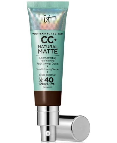 It Cosmetics Cc+ Cream Matte Foundation Spf 40 In Deep Cool